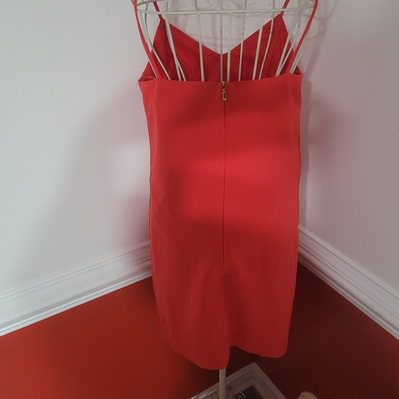 Trina Turk Little Red Slip Dress Spaghetti Strap Size Small - Picture 3 of 3